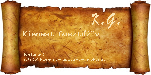 Kienast Gusztáv névjegykártya